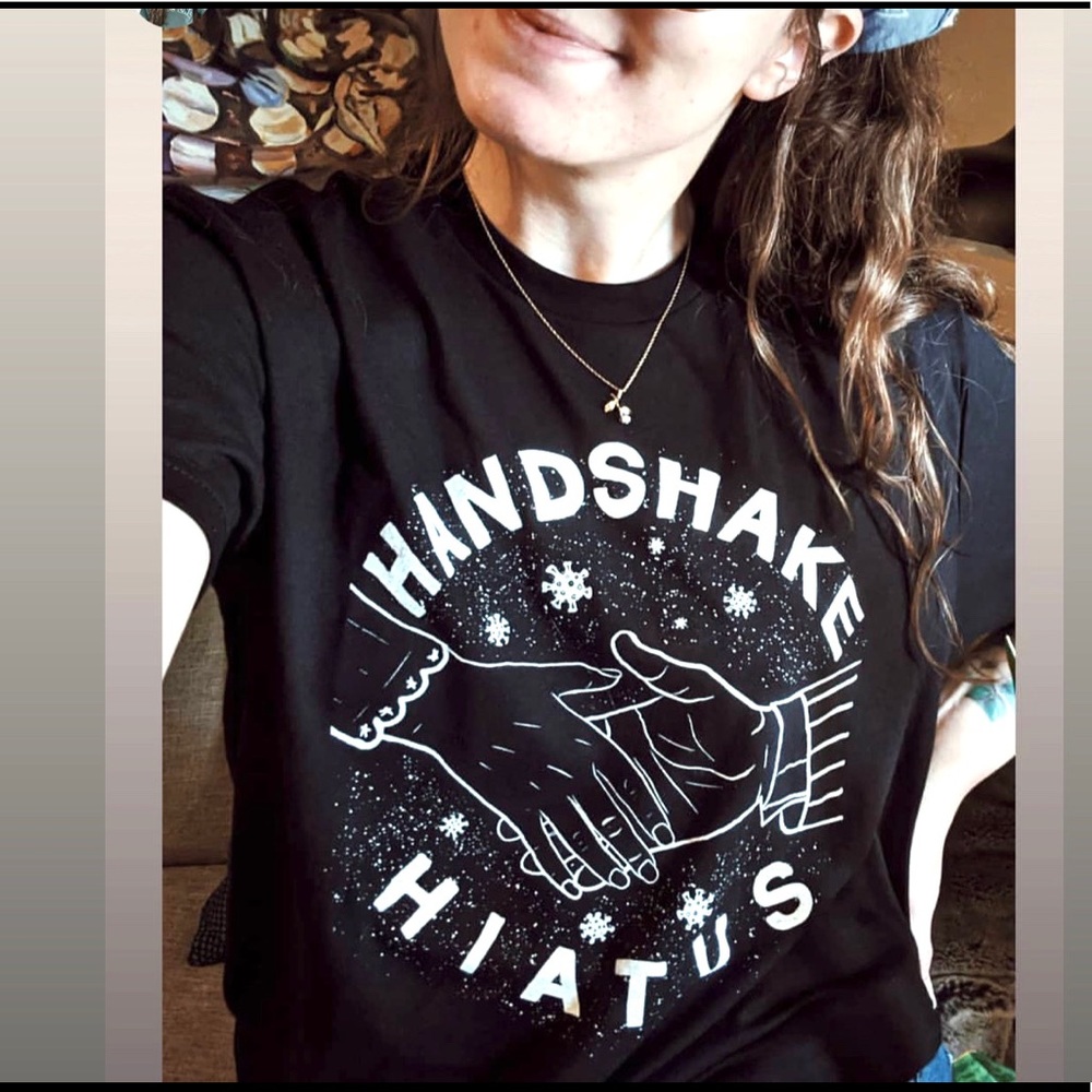 Handshake Hiatus tee (socially distant inspired)